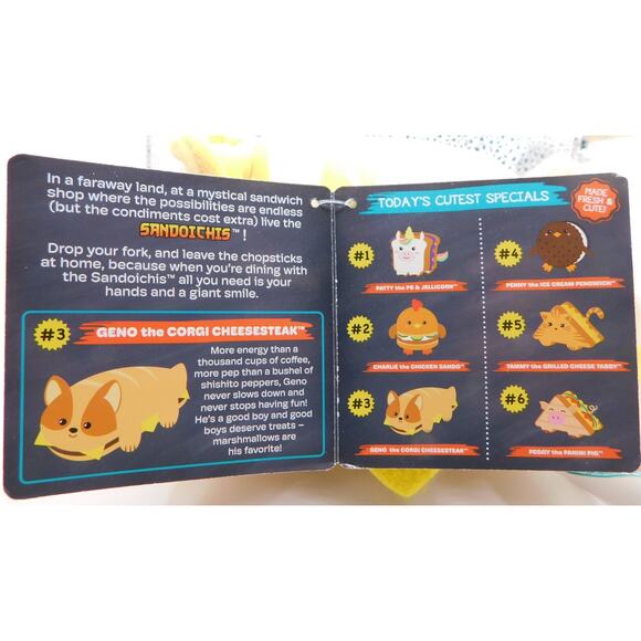 Sandoichis Geno The Cogi Cheesesteak  Sandwich Plush #3 Series 1 Brand New - Picture 9 of 9